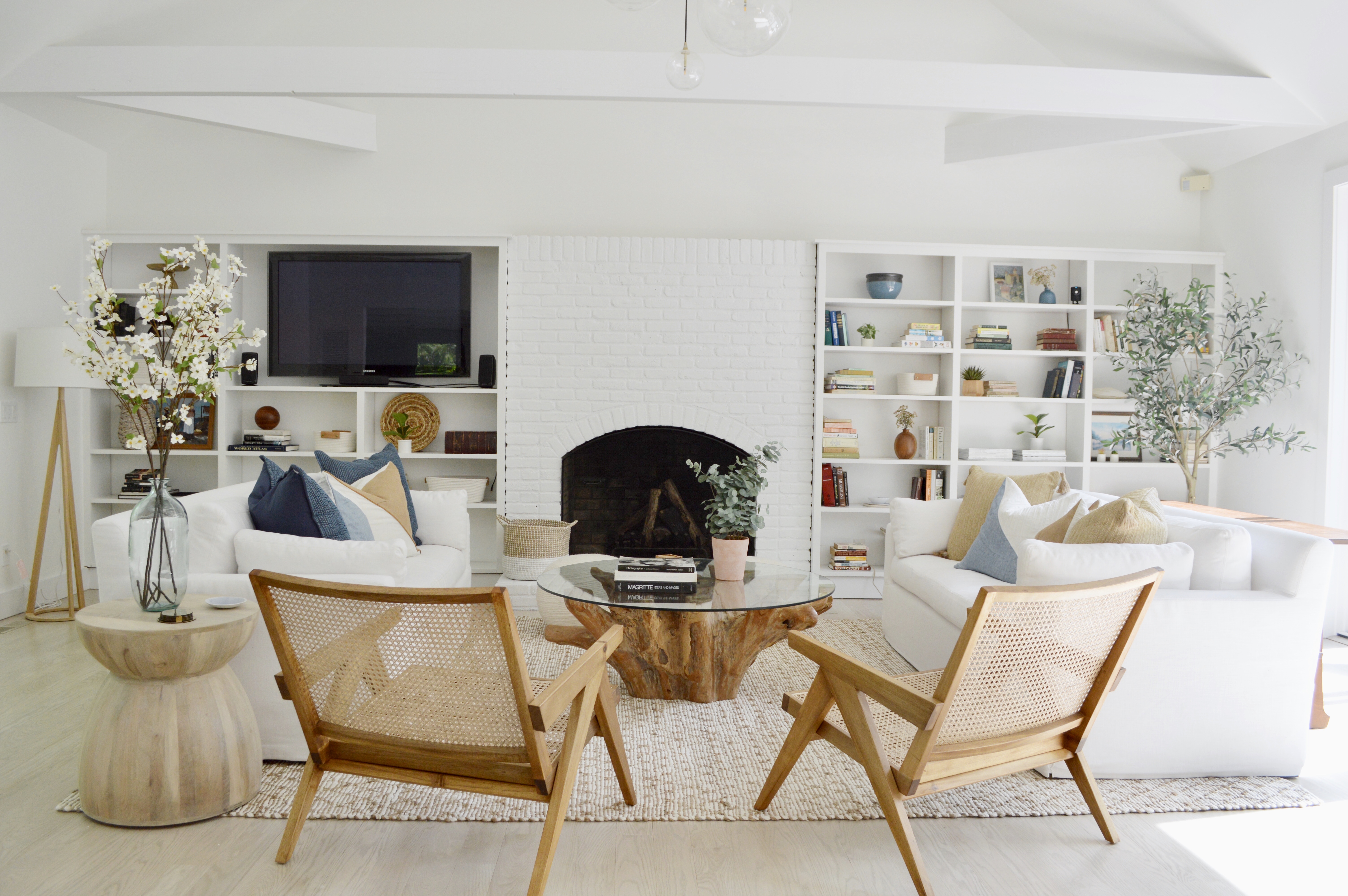 cane living room chairs