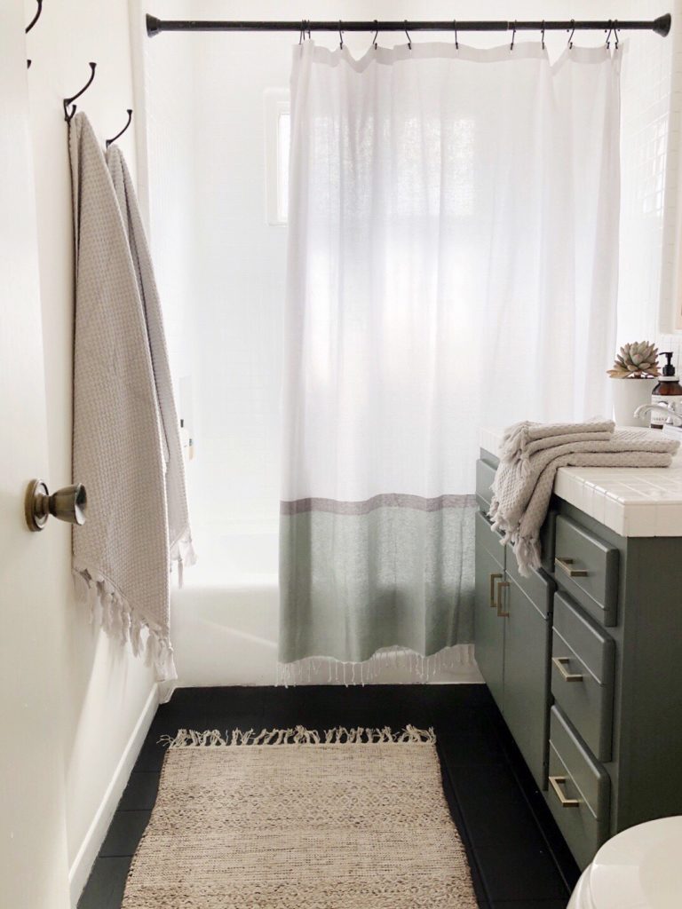 Kristin Dion Design DIY Bathroom Remodel After Photo Tile Glaze