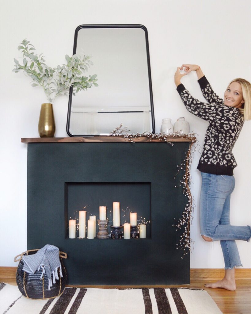 DIY faux fireplace 