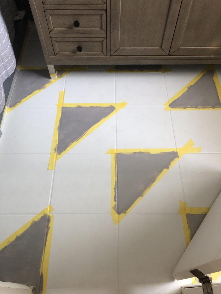 DIY stencils painted floors 