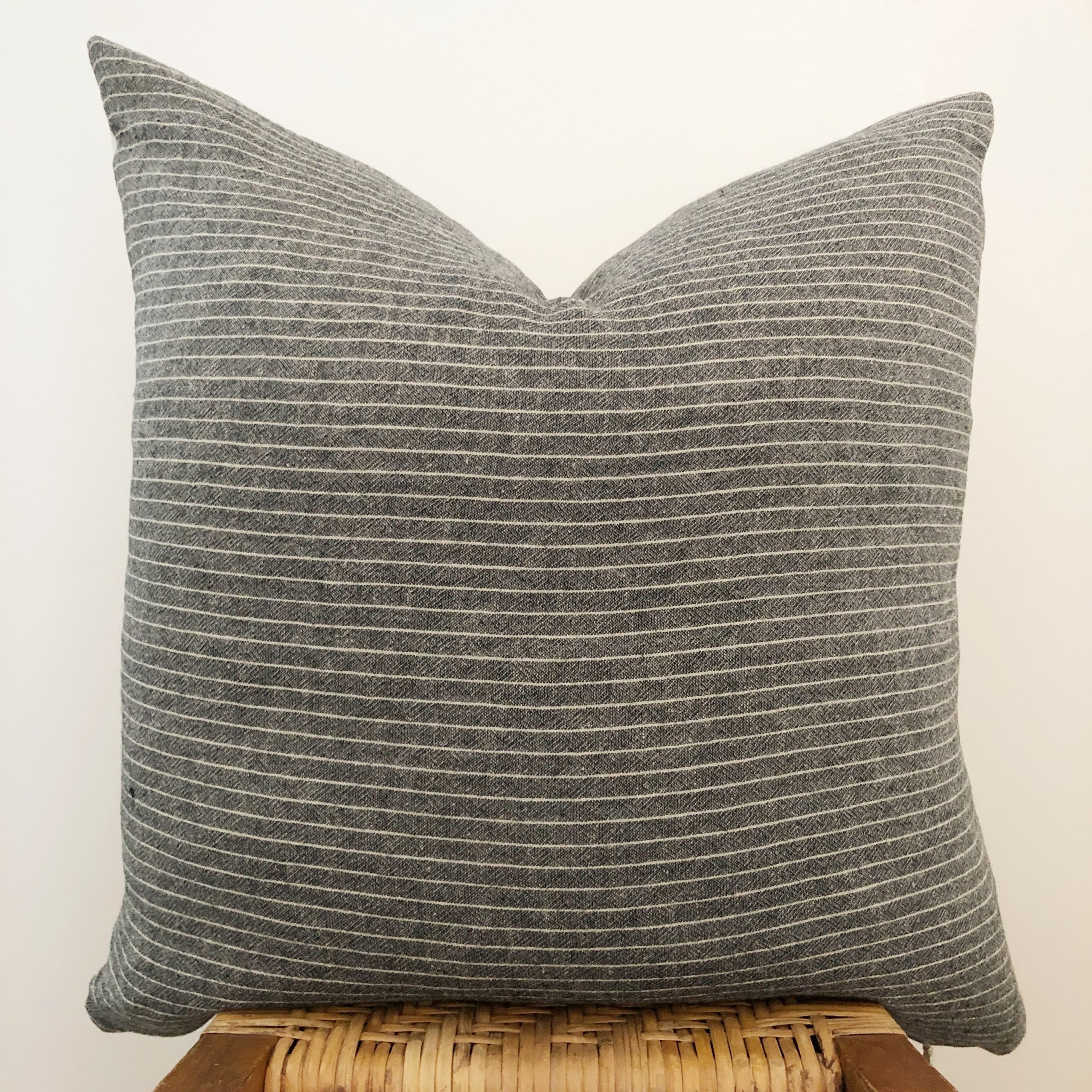 vintage gray pillow Kristin Dion Design