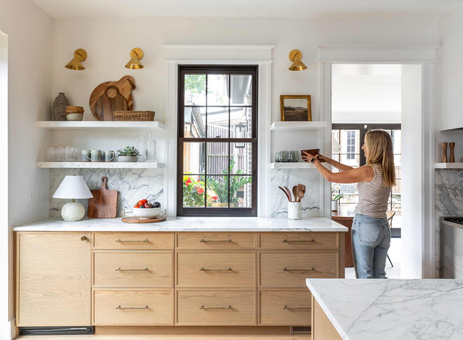 An how to guide to styling kitchen shelves affordably, practically and beautifully