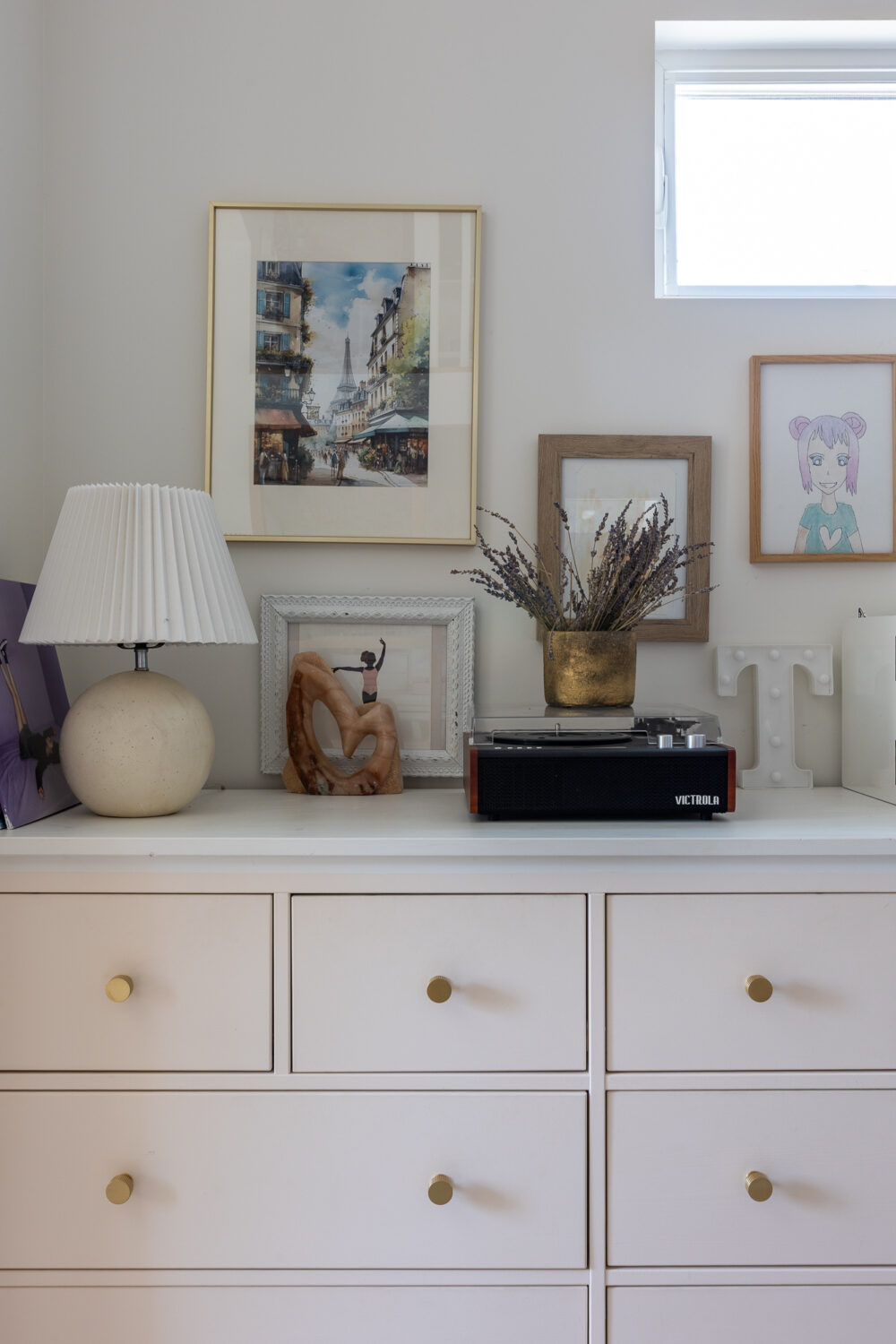 DIY ikea hack dresser with paint and new hardware 