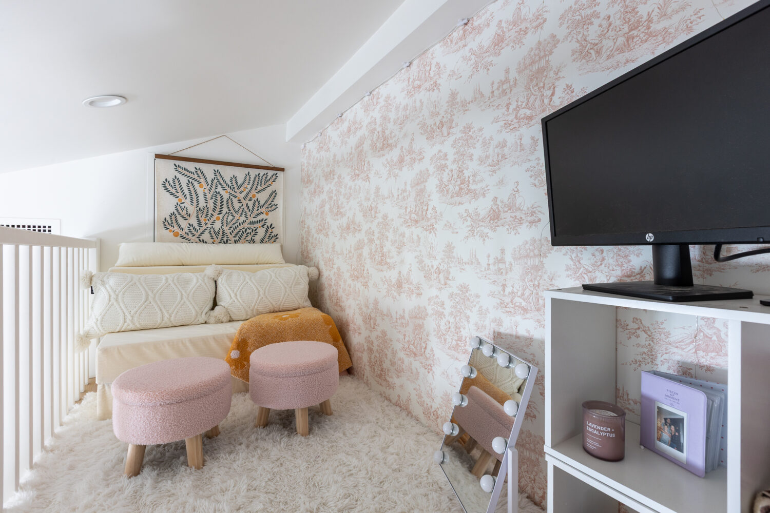 a loft to maximize square footage in teen daughter's bedroom 